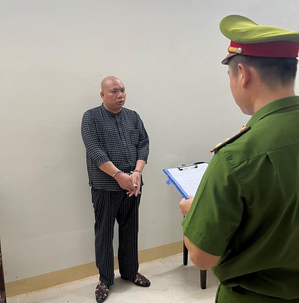 Nguyễn Văn Điệp tại cơ quan Công an.