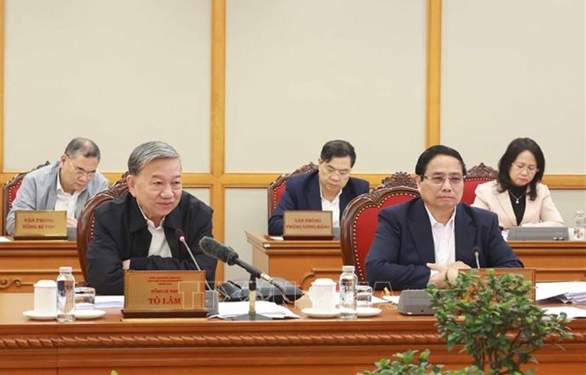 Tổng Bí thư Tô Lâm chủ trì cuộc họp.