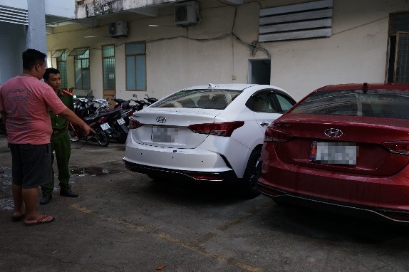 Nhóm đối tượng thuê xe từ Nghệ An rồi mang vào Đà Nẵng cầm cố bị bắt giữ hồi tháng 4-2022 cùng tang vật.