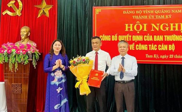 Ông Phạm Hoàng Đức giữ chức Phó Bí thư Thành ủy Tam Kỳ