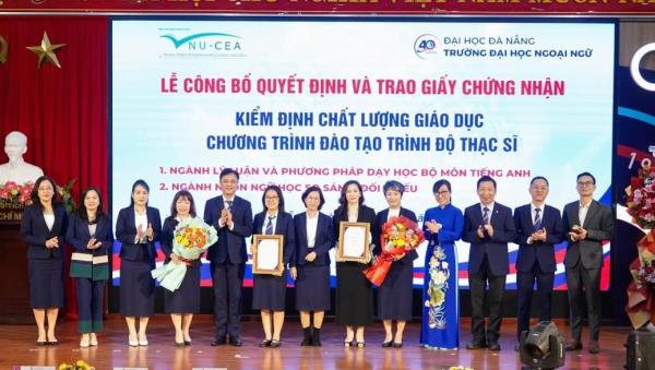 Trường Đại học Ngoại ngữ Đà Nẵng có thêm 2 chương trình đào tạo thạc sĩ đạt kiểm định chất lượng