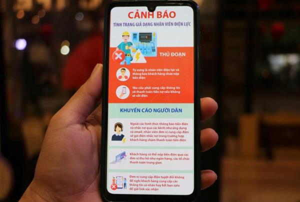 Cẩn trọng với chiêu lừa bằng hình thức thông báo nợ tiền điện