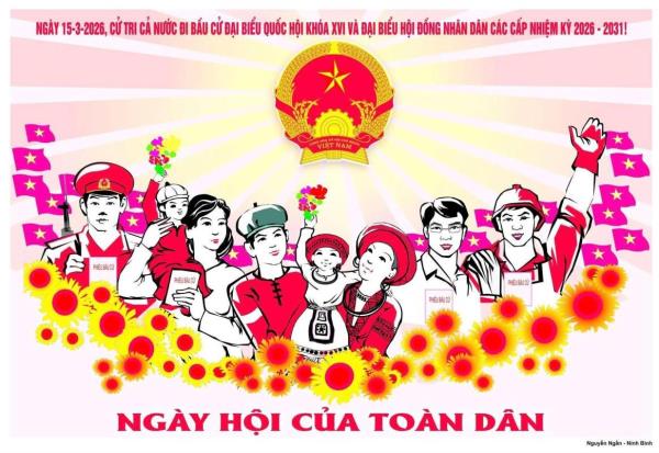 Phường Hải Vân giới thiệu hàng chục mẫu tranh cổ động tuyên truyền bầu cử đại biểu Quốc hội khóa XVI và HĐND các cấp