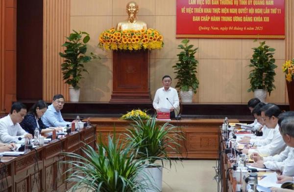 Thường trực Ban Bí thư Trần Cẩm Tú làm việc tại Quảng Nam