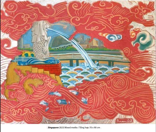 Các tác phẩm mỹ thuật phản ánh lịch sử, văn hóa Việt Nam-Singapore