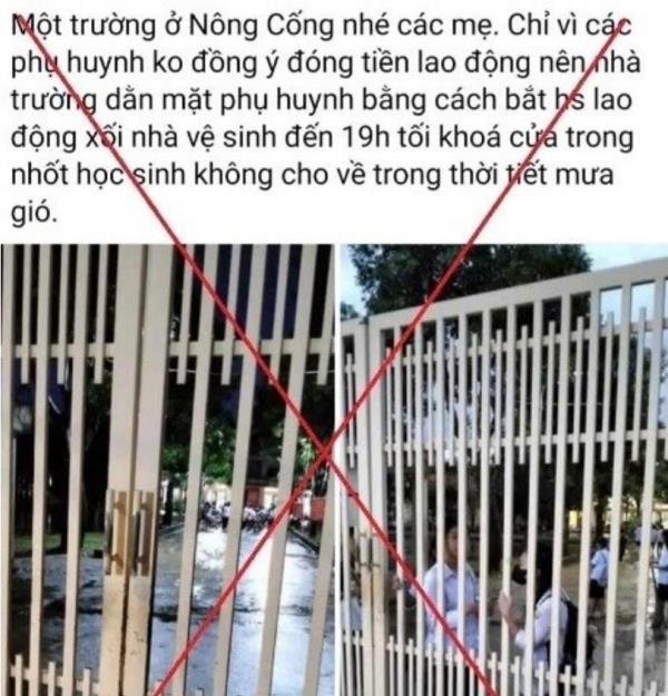 Công an xác minh thông tin nhà trường ‘dằn mặt phụ huynh bằng cách bắt học sinh dọn vệ sinh đến tối