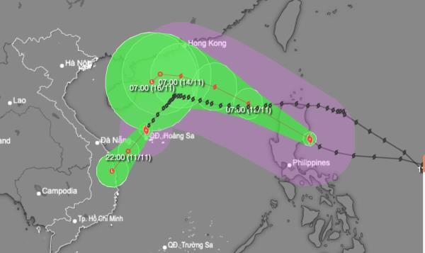 Bão Yinxing suy yếu, bão Toraji tiến gần biển Đông có sức gió giật cấp 15