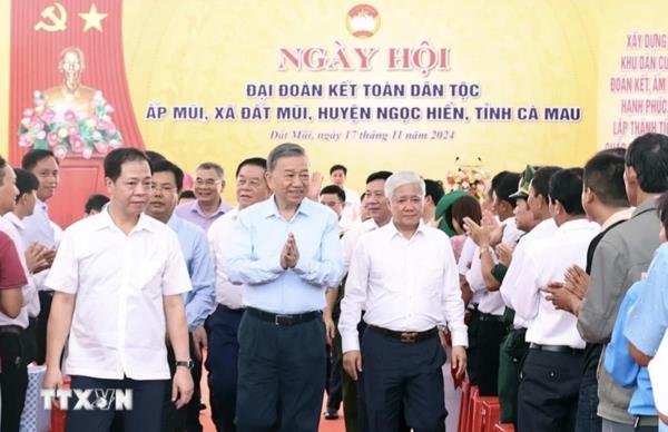 Tổng Bí thư Tô Lâm dự Ngày hội Đại đoàn kết toàn dân tộc tại Đất Mũi Cà Mau
