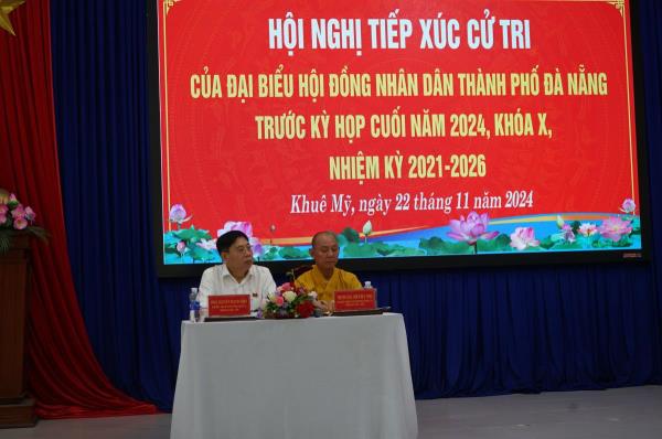 Đại biểu Hội đồng nhân dân thành phố Đà Nẵng tiếp xúc cử tri tại các phường Khuê Mỹ, quận Ngũ Hành Sơn