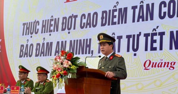 Công an Quảng Trị ra quân tấn công, trấn áp tội phạm, bảo đảm ANTT Tết nguyên đán Ất Tỵ năm 2025