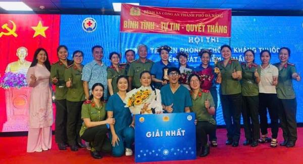 Bệnh xá Công an thành phố Nhất toàn đoàn Hội thi tuyên truyền phòng, chống kháng thuốc - kiểm soát nhiễm khuẩn