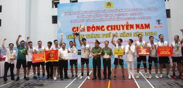 Khối XDLL-HC-TT vô địch Giải bóng chuyền nam công an TP Đà Nẵng năm 2024