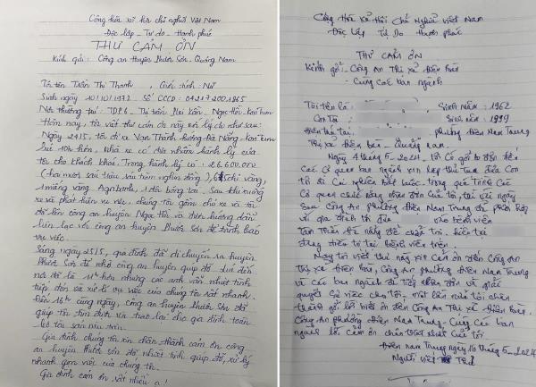 Ấm lòng những lá thư cảm ơn của người dân