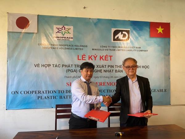 Hợp tác sản xuất pin thể rắn sinh học PGA công nghệ Nhật Bản