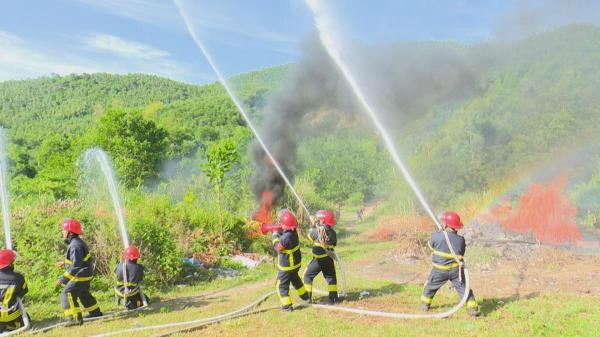 Liên Chiểu thực tập thành công phương án chữa cháy rừng năm 2024