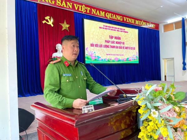 Tập huấn kiến thức nghiệp vụ cơ bản cho lực lượng tham gia bảo vệ an ninh trật tự cơ sở