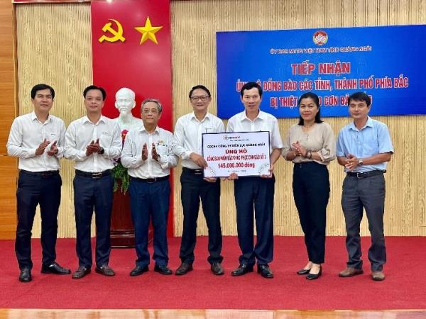 PC Quảng Ngãi: Chung tay ủng hộ đồng bào miền Bắc khắc phục Bão Yagi