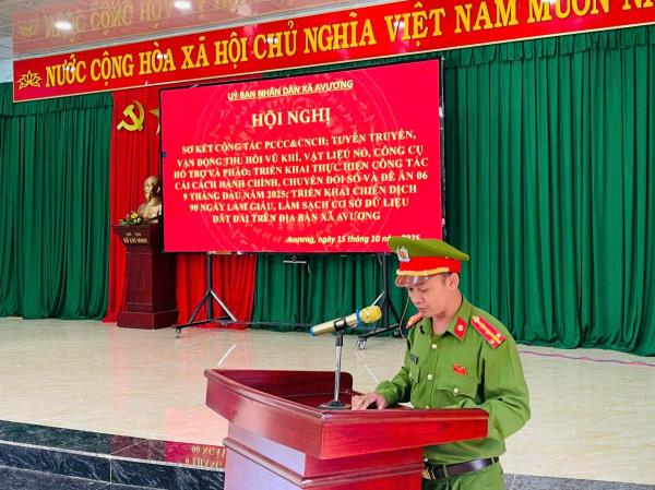 Công an xã A Vương hoàn thành tốt các nhiệm vụ trọng tâm 9 tháng đầu năm 2025
