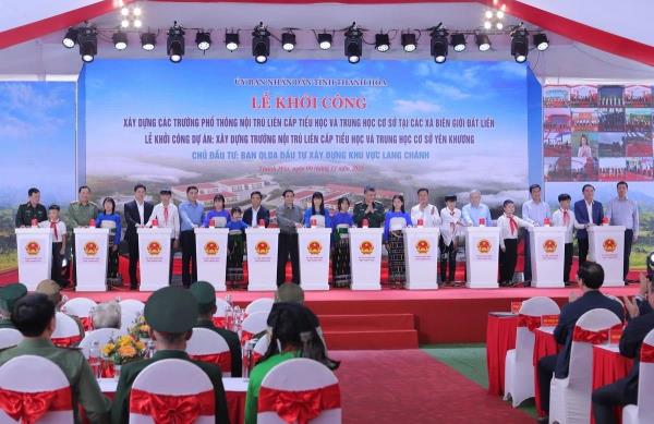 15 tỉnh thành đồng loạt khởi công các trường phổ thông nội trú liên cấp tại các xã biên giới
