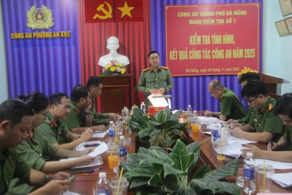 Lãnh đạo Công an TP Đà Nẵng kiểm tra công tác Công an phường An Khê năm 2025