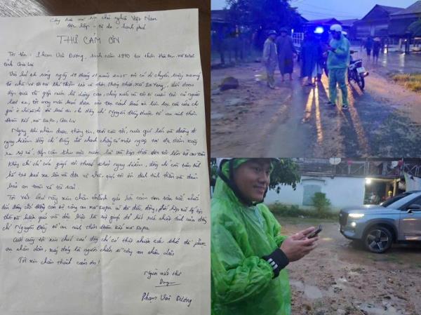 Được cứu khỏi dòng nước xiết, người dân viết thư cảm ơn Công an xã, Tổ trưởng ANTT