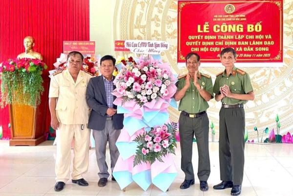 Thành lập Chi hội Cựu Công an nhân dân xã Đắk Song
