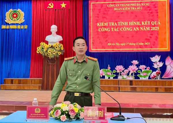 Lãnh đạo Công an TP Đà Nẵng kiểm tra công tác Công an tại phường Hội An Tây và Điện Bàn Đông