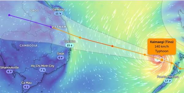 Bão số 13 tăng cấp, giật cấp 17 ở Biển Đông