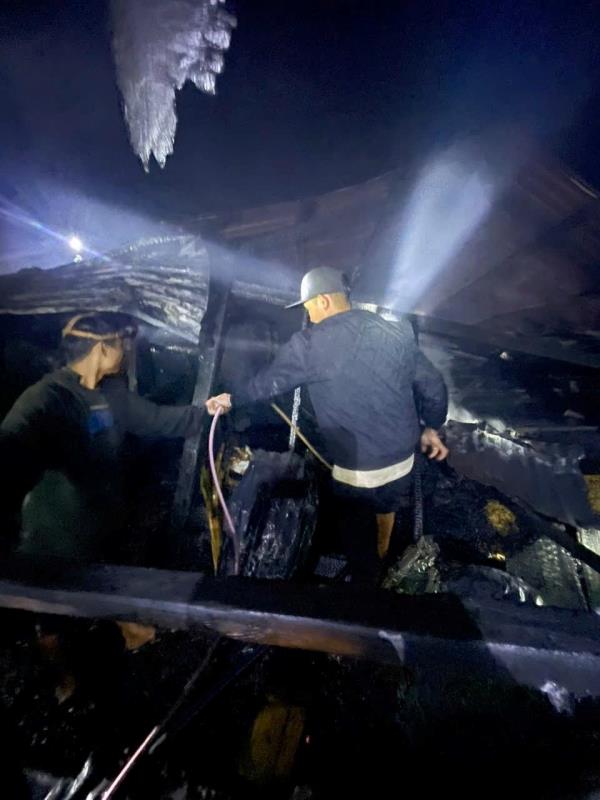 Cháy nhà ở xã Trà Linh làm 1 người tử vong