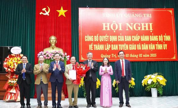 Ông Hồ Đại Nam giữ chức Trưởng Ban Tuyên giáo và Dân vận Tỉnh ủy Quảng Trị