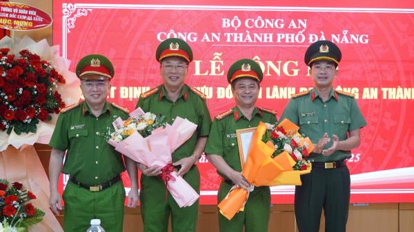 Công an TP Đà Nẵng tổ chức Lễ công bố Quyết định nghỉ công tác đối với hai Phó Giám đốc