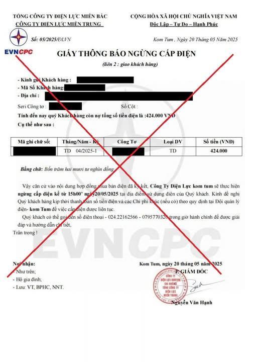 Cảnh báo lừa đảo tinh vi mạo danh nhân viên điện lực