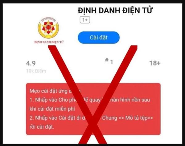 Cảnh báo thủ đoạn lừa đảo cài ứng dụng VNeID giả mạo