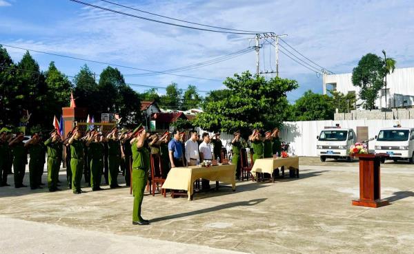 Công an xã Hà Nha ra quân tuần tra, kiểm soát đảm bảo an ninh trật tự