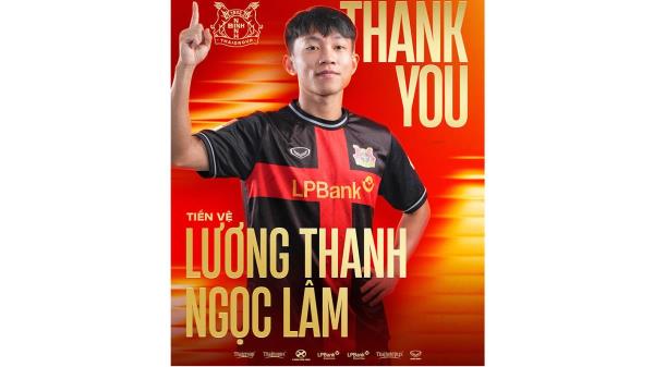 HAGL mượn Lương Thanh Ngọc Lâm từ Ninh Bình FC