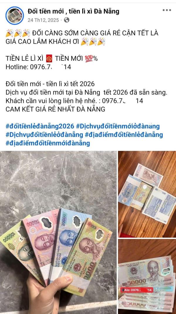 Cảnh giác với thủ đoạn lừa đảo đổi tiền mới, tiền lẻ trên mạng xã hội dịp cận Tết