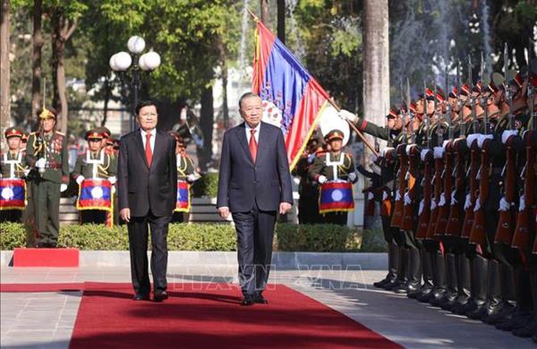 Tổng Bí thư Tô Lâm thăm cấp Nhà nước tới Lào