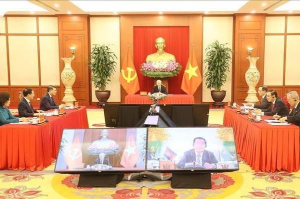 Tổng Bí thư Nguyễn Phú Trọng điện đàm với Chủ tịch Đảng Nhân dân Campuchia, Thủ tướng Chính phủ Campuchia