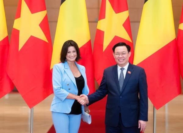 Chủ tịch Quốc hội Vương Đình Huệ đón, hội đàm với Chủ tịch Thượng viện Vương quốc Bỉ