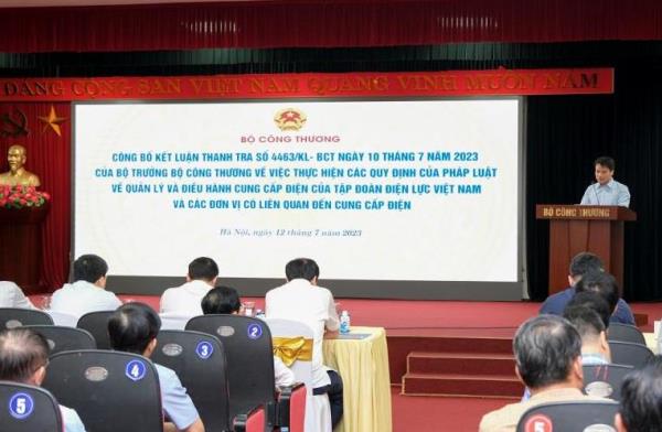 Bộ Công Thương công bố kết luận thanh tra EVN về điều hành, cung cấp điện