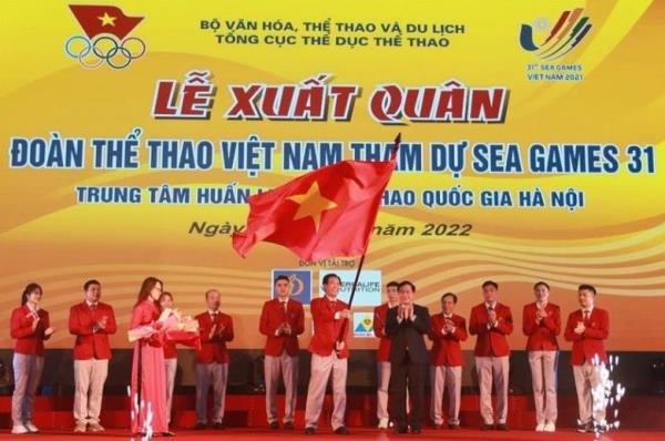 Ngày 19-4, đoàn Thể thao Việt Nam dự SEA Games 32 làm lễ xuất quân