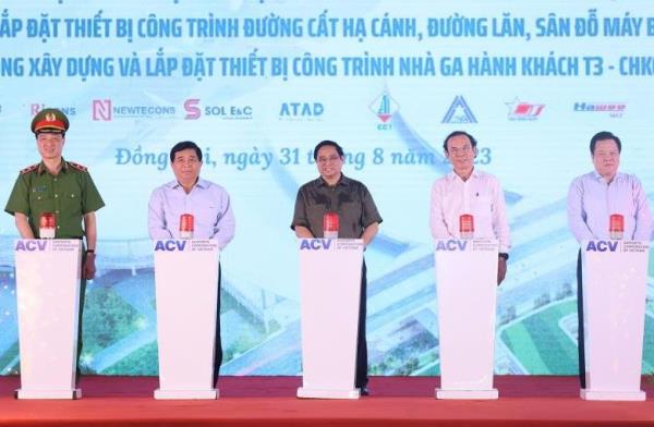 Thủ tướng Phạm Minh Chính dự lễ khởi công các gói thầu chính xây dựng Cảng hàng không Long Thành và Tân Sơn Nhất