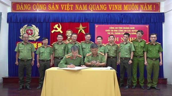 Công an 9 huyện, thị xã, thành phố đồng bằng Quảng Nam ký kết giao ước thi đua