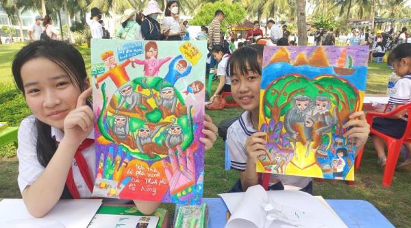 Gần 200 học sinh Đà Nẵng tham gia vẽ tranh Vì một Sơn Trà xanh