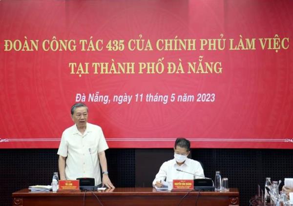 Đoàn Công tác của Chính phủ làm việc với lãnh đạo thành phố Đà Nẵng