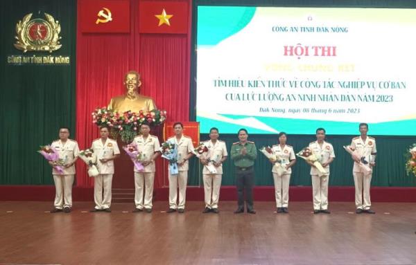 Đắk Nông: Sôi nổi vòng chung kết hội thi tìm hiểu kiến thức về công tác nghiệp vụ cơ bản của lực lượng ANND năm 2023