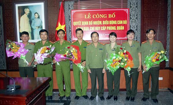 Công bố quyết định bổ nhiệm, điều động cán bộ lãnh đạo, chỉ huy cấp phòng, quận