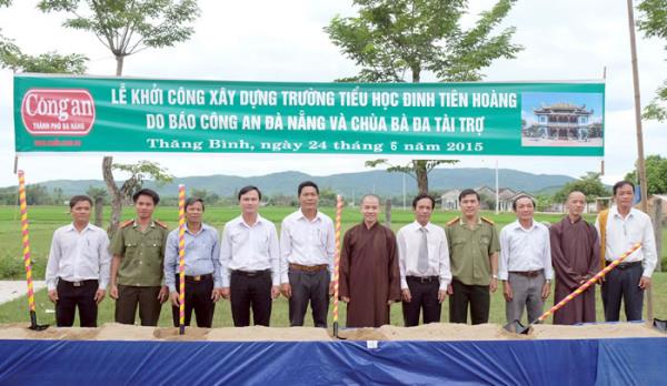 Khởi công xây dựng phòng học Trường tiểu học Đinh Tiên Hoàng, H. Thăng Bình (Quảng Nam)