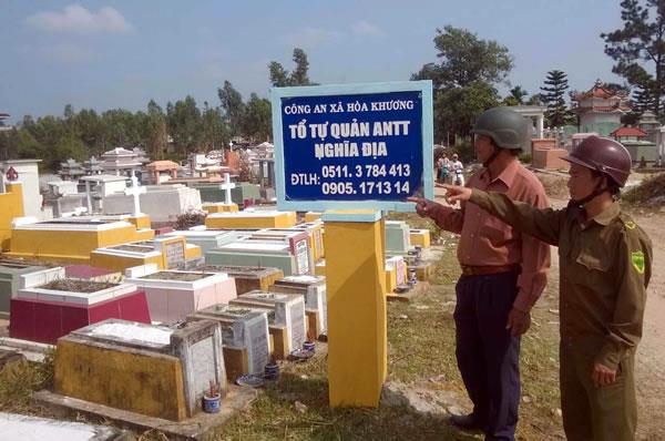 Đảm bảo ANTT tại các nghĩa trang ở Hòa Vang