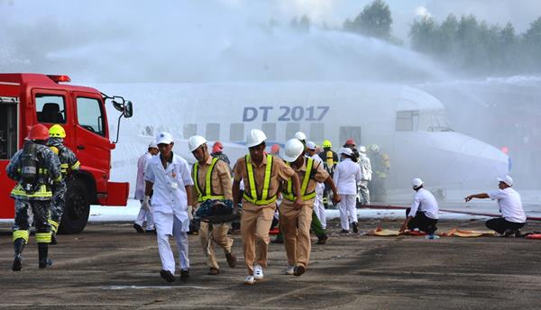 Diễn tập thành công tình huống khẩn nguy tại sân bay quốc tế Đà Nẵng